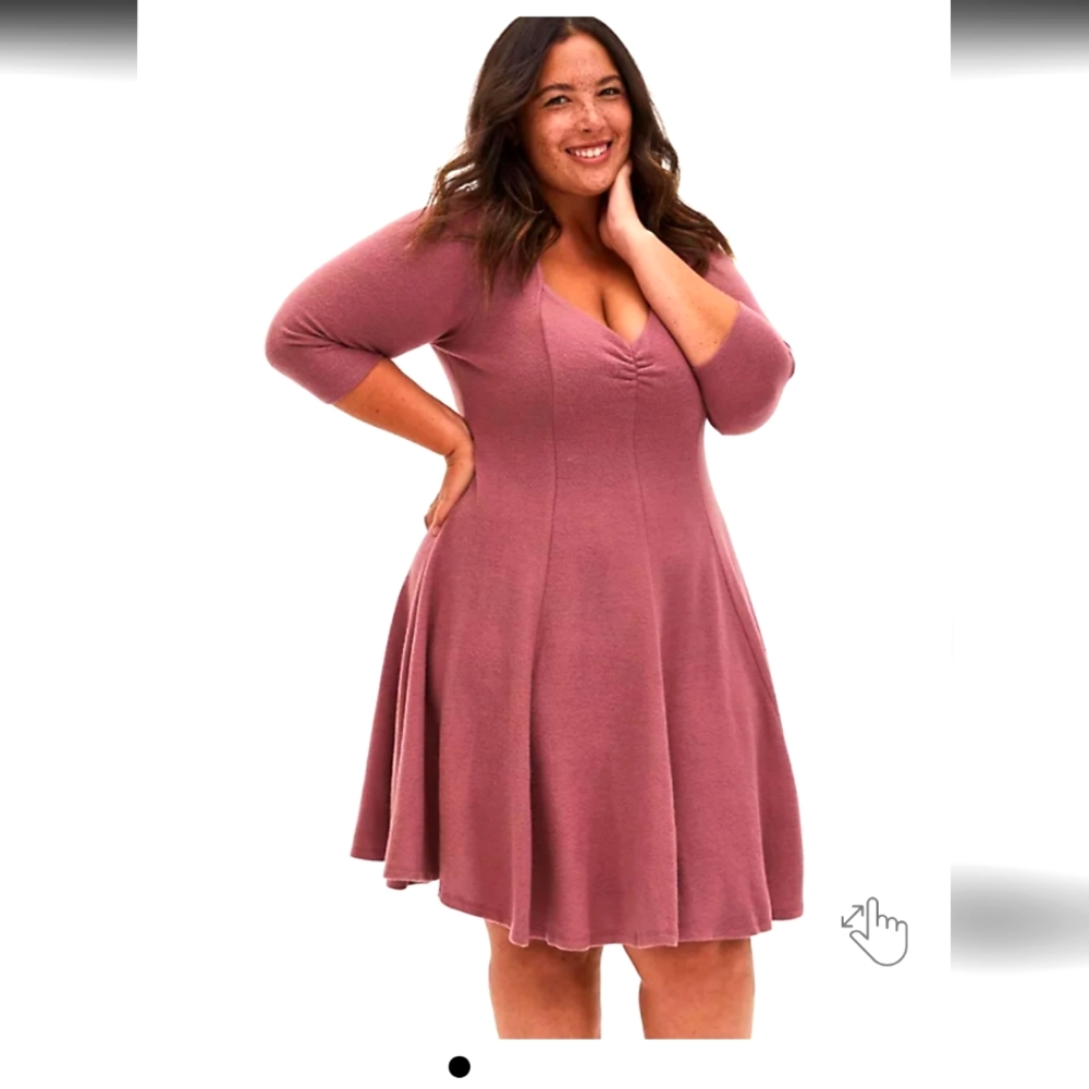 Torrid Super Soft Plush Dress pink